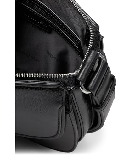 Calvin Klein Bella Saddle Crossbody, Black/Silver3