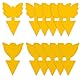 GeekerChip Gelbsticker,12 Stück Fliegenfalle,Klebrige Insektenfallen,Premium Sticker Fliegenfalle,Steckbare Fliegenfalle Gelbtafeln Gelbsticker,Wasserdicht und Ungiftig