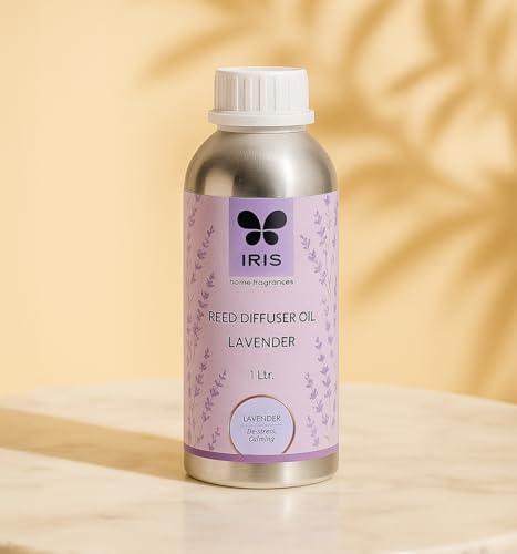 Image of IRIS Lavender Reed Diffuser Oil Refill | 1 Litre | Relaxing & Calming Home Fragrance Oil | Long-Lasting Reed Diffuser Refill for Home, Office & Commercial Spaces