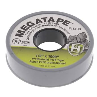 PTFE MEGATAPE, 1/2" x 1000" Grey