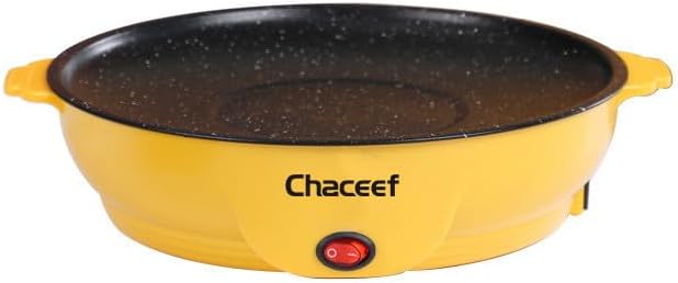 CHACEEF Electric Frying Pan, Nonstick Skillet, Kitchen Cooking Pan for Home