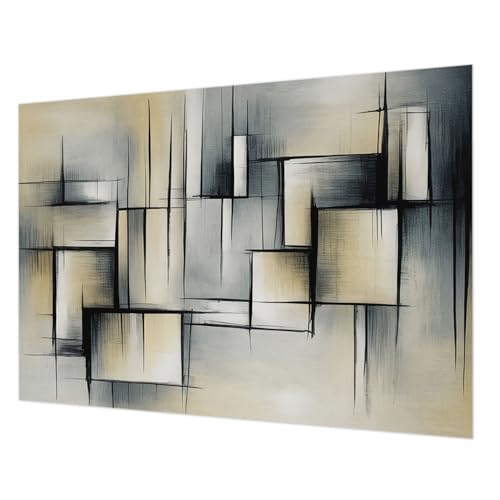 Papier peint intissé lavable géométrie abstraite grand format 312x219 - 2