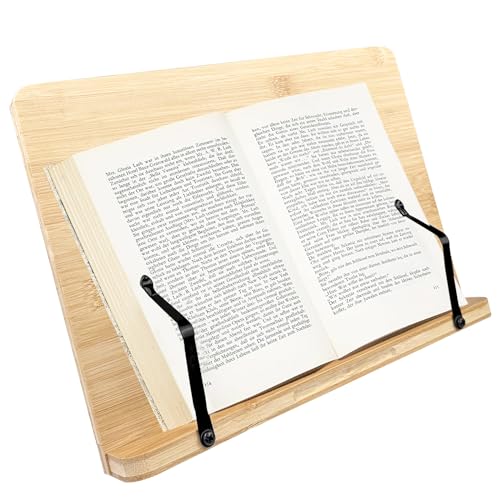 Lectorias support livre, porte livre Pliable, repose livre en Bambou, Réglable porte-livre, lutrin de lecture, pupitre de lecture, chevalet livre, lutrin pour...