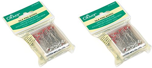 Clover Soie épingles fines en acier poli pour tissus fluides