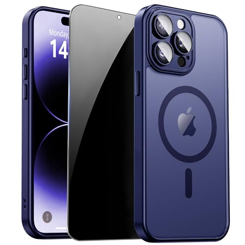 Image of for iPhone 14 Pro Max Case with Privacy Screen Protector, Blue