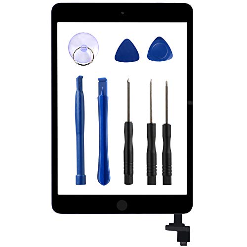New Touch Screen Replacement Parts Replacement for iPad Mini 1/iPad Mini 2 (black) with IC Chip,Home Button, Complete Repair Tools Kit, Camera Holder, Pre-Installed Adhesive A1432 A1454 A1455 A1489 A1 - Thumbnail 3