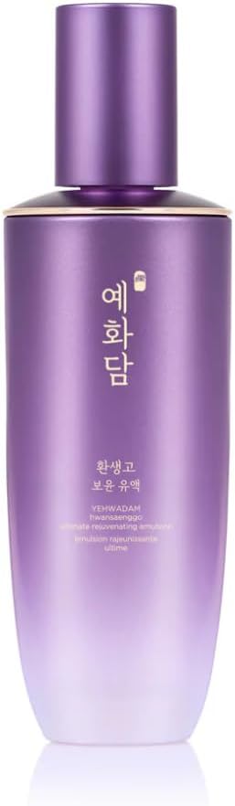 Yehwadam Hwansaenggo Ultimate Rejuvenating Emulsion | Premium Anti-Aging Emulsion Restores Skin Balance & Vitality | Nourishes Skin & Reveal Skin’s Youthful Radiance, 13.09 Fl Oz