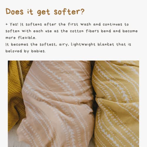 Image of Mini Wander Swaddles for Newborns Muslin Swaddle Blankets - Breathable Soft Gender Neutral Receiving Blanket Baby Essentials | 47 x 47 Cotton - (Terrain (Apricot)