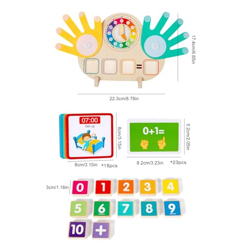 Blocs éducatifs de comptage numérique en bois durable pour apprentissage mathématique premium - 5
