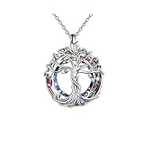 Yocoyee Tree of Life Pendant Necklace with Shining Crystal Sweet Female Friendship Jewelry Gift