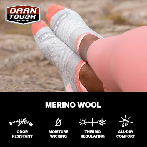 Darn Tough Vermont Run No Show Tab ultraleve com almofada Canyon SM (EUA 4,5-7)