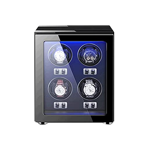 Winder de relojes automáticos con 4 ranuras verticales y almohadas ajustables