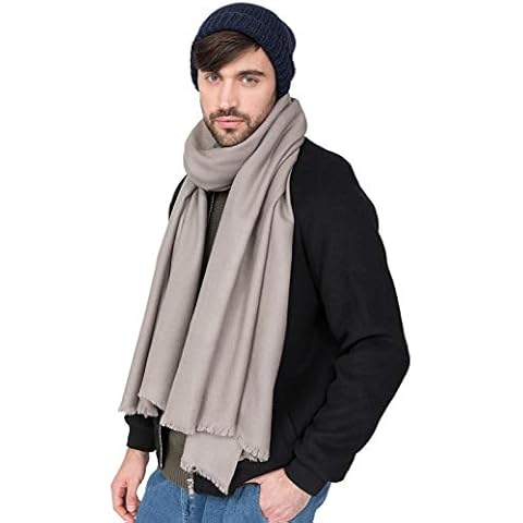 likemary Scarf for Men in Cold Weather - Winter Travel Blanket Wrap - Large Blanket Shawl - Handmade Gift for Men - Mushroom Beige Cover