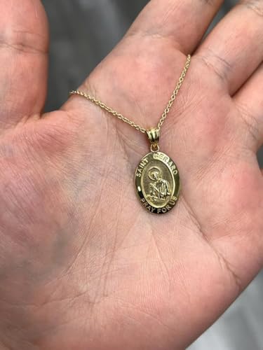 Gold Plated St. Gerard Necklace For Pregnancy - Vermeil Fertility Charm - Catholic Prayer For Pregnancy Necklace For Women Made In USA.2