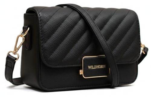 Image of WildHorn Vegan Leather Women's Crossbody Sling Bag | Ladies Quilted Purse Handbag | Gift for Women