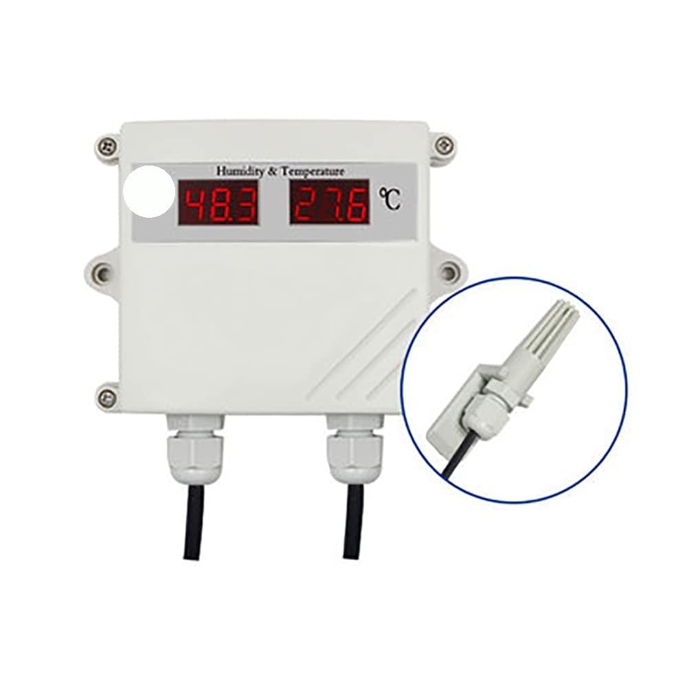 Sensor de temperatura y humedad con pantalla digital con salida RS485 y sonda impermeable for aplicaciones industriales(4-20mA)