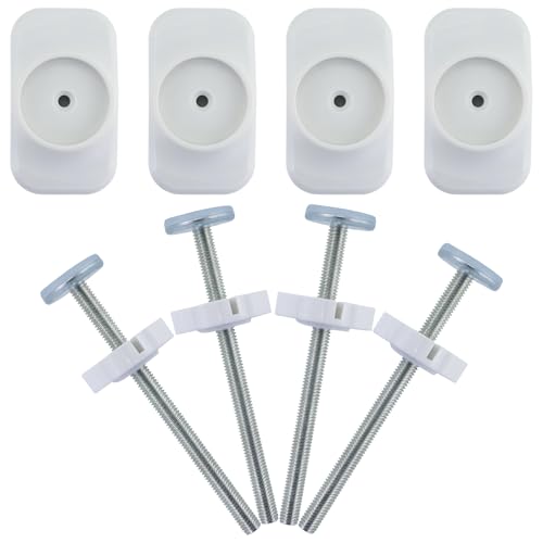 8 Pcs Baby Gate Extension Spindle Rods Kit 4 Pcs Baby Gate Wall Protector with 4 Pcs Pressure Mounted Baby Gates Threaded Spindle Rods for Child Toddle Pressure Install Baby Gate Dog Gate Extension