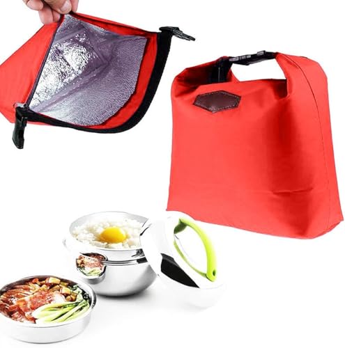 OXFUZZ Kühltasche Klein Lunchtasche mit Reißverschluss Mini Kühlbox Einkaufstasche Isoliertasche Wasserdicht Picknicktasche Lunch Bag zur Arbeit Schule Outdoor (Rot) OXFUZZ Kühltasche Klein Lunchtasche mit Reißverschluss Mini Kühlbox Einkaufstasche Isoliertasche Wasserdicht Picknicktasche Lunch Bag zur Arbeit Schule Outdoor (Rot)