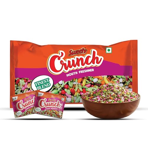Image of Sweety Crunch Mouth Freshener | Crunchy and Sweet Mukhwas | Pack of 70 Sachets | After Meal Freshener (Pack Of 10 Packets)