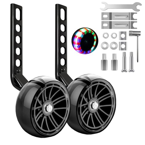 Training Wheels, Wider Flash Kids Bike Training Wheels for 12 14 16 18 20 Inch...