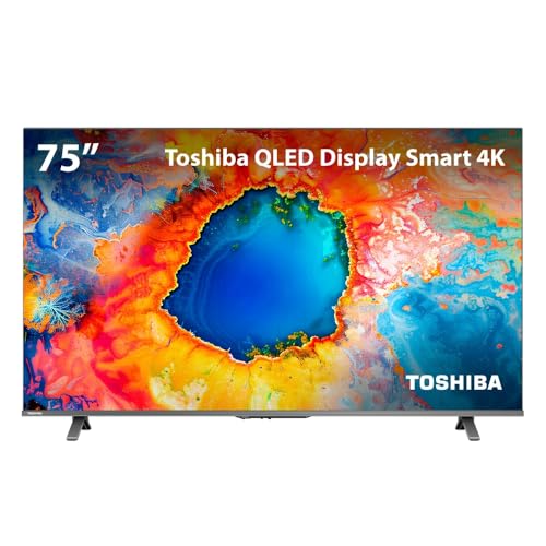Smart TV QLED 75" 4K Toshiba 75C450NS Go...