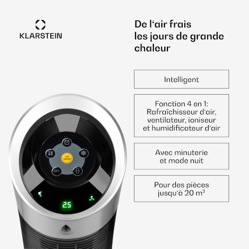 Klarstein Rafraichisseur d'Air Mobile 5 en 1, par...