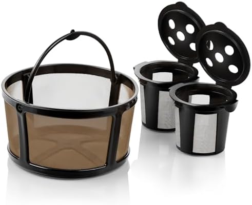 2 Reusable K Cups and Basket Coffee Filter for Keurig K-Duo Hot &...