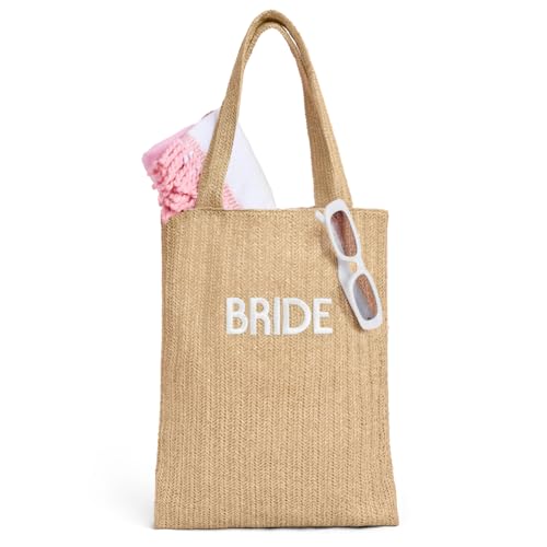 Bolso tote de playa para novia miniatura 1