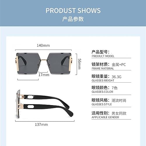 Oversized Sunglasses Women Big Frame Vintage Sun Glasses Men Shades Retro Gradient Visor Zonnebril Dames2