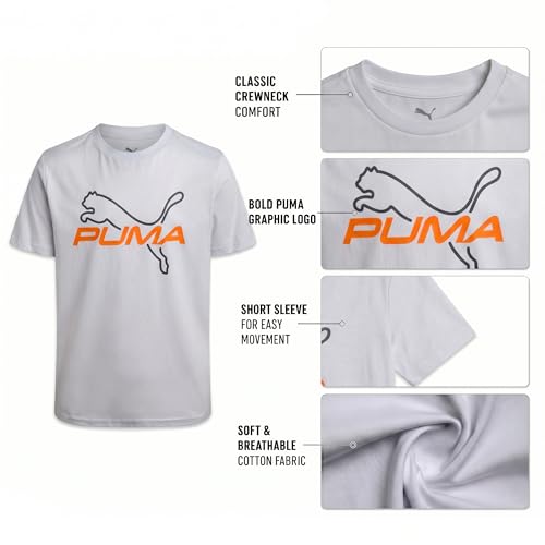 Image of PUMA Boys T-Shirts Athletic Crewneck Short Sleeve Tees (Sizes S-XL)
