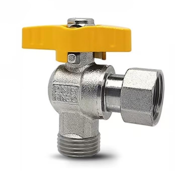 Vanne triangulaire de séparation d'eau DN20 3/4" en laiton robuste pour chauffe-eau