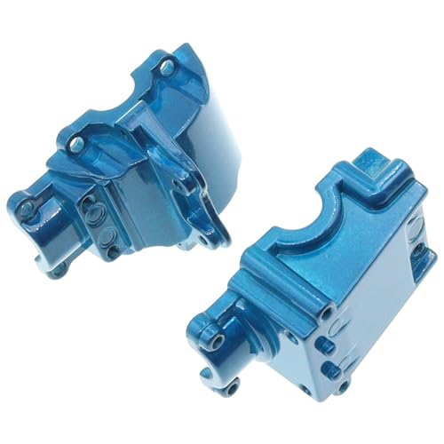 Image of 2PCS Metal Front and Rear Differential Gearboxes Housing Cover Compatible with WLtoys 1 /14 144010 144001 144002 1 /12 124016 124017 124018 124019 RC Car Upgrades Parts (Blue)