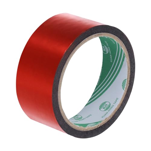 MECCANIXITY Red Metalized Tape 1 Inch x 55 Yards Decor Tape for Detailing Accent Wall, Graphic Arts, Pack of 1