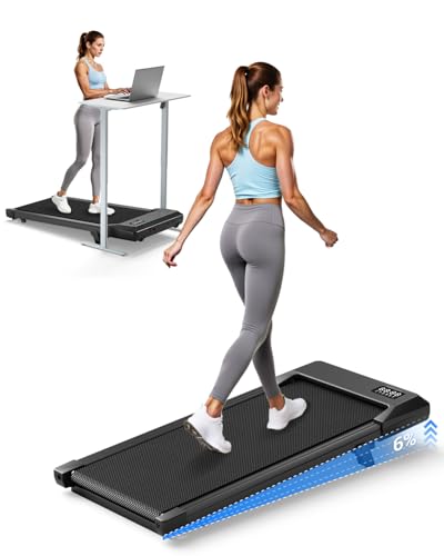 Image of Superun Walking Pad with 6% Incline, Under Desk Treadmill for Home Office, 3 in 1 Portable Walking pad Treadmill with Remote Control, 2.5HP Quiet Mini Treadmills, 300 lbs Capacity