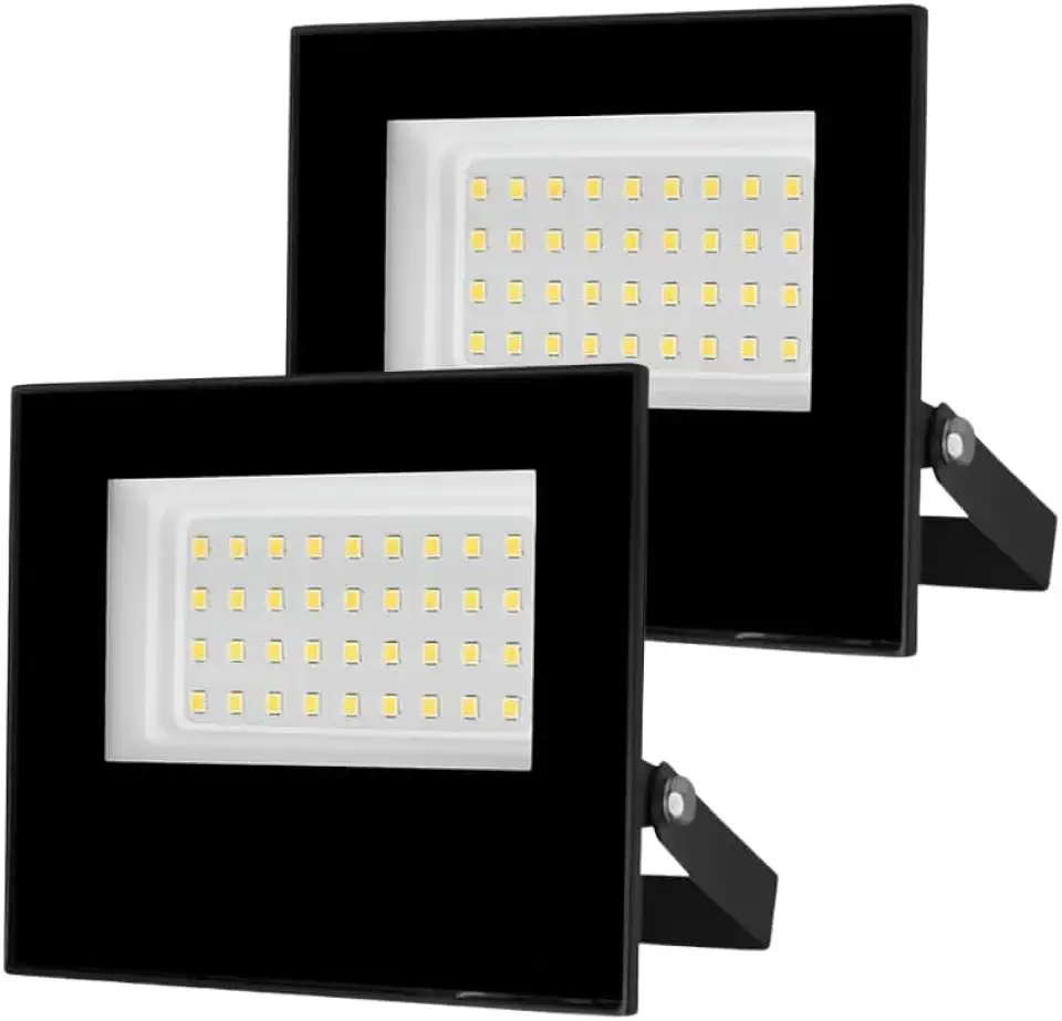 Combo 2 Refletores LED 50W Holofote Bivolt Prova D'Água Frio 6500K IP67, Economia de Energia, Alta Luminosidade 5000 Lumens - Linha Premium SellXpert