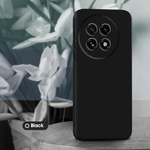 Image of amazon basics Mobile Cover for OnePlus 13R 5G | Full Camera Protection | Premium Liquid Silicon Case | Flexible Bumper Case for OnePlus 13R 5G (Black)