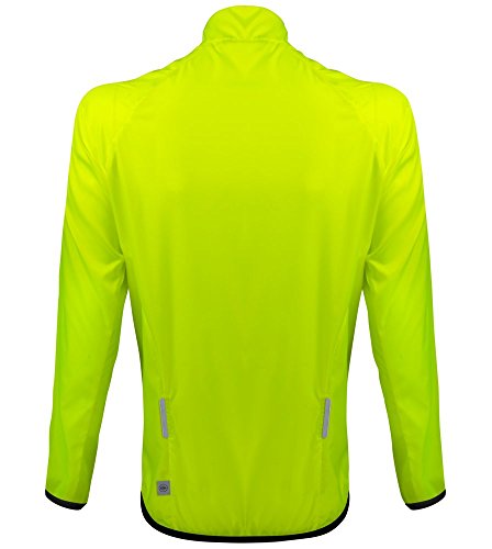 | Men's USA Windbreaker Jacket | Packable Safety Yellow Windproof Cycling Coat | Made in USA2