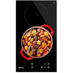 Vitro 2 Fuegos Cecotec Placa de Vitrocerámica 2 Fuegos Bolero Squad V 2100. Potencia máxima 3000 W, 9 Niveles de Potencia, Touch Control, Detector de Sartenes, Diámetro 16 y 20 cm