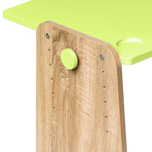 Image of Alex Daisy Texas Height Adjustable Kids Study Table & Chair Set | Non-Toxic Safe Material | Soft Coated Premium Finish | Engineered Wood Kids Study Desk (Green)