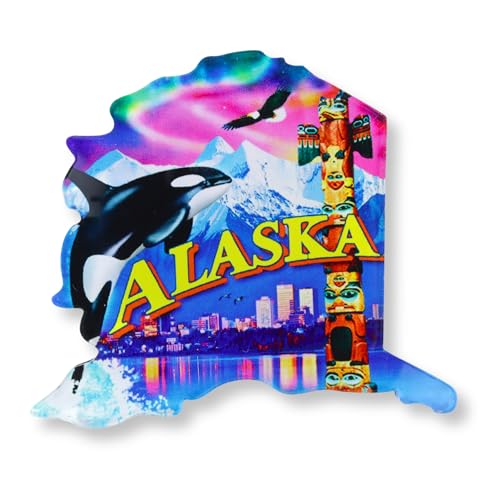 Imán decorativo acrílico Alaska Wilderness 3.25x3 pulgadas