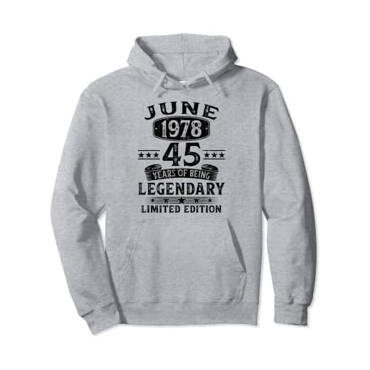 Regalo 45 Años Cumpleaños Hombre Mujer Hecho En Junio 1978 Sudadera con Capucha