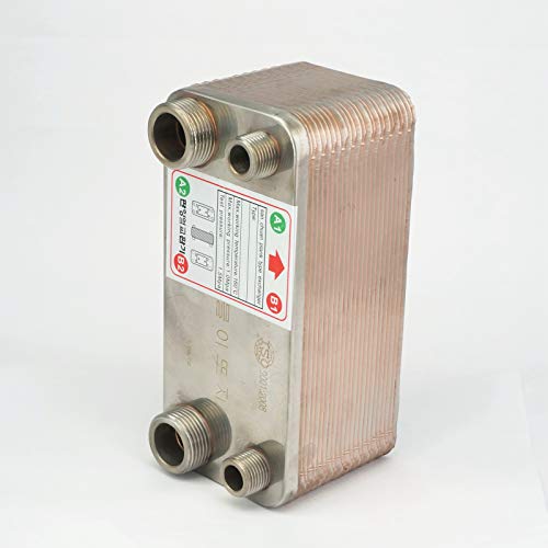 Sorekarain 24 Plates Wort Chiller Cooler Heat Exchanger SUS 304 Stainless Steel Home Brew Beer Wine Making