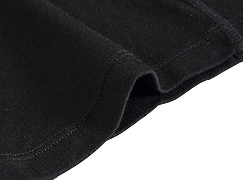 JINSHI Men's Bamboo Boxer Briefs Long Leg Comfortable Underwear Classic Black Boxers 6Pack3