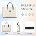 Laptop Tote Bag Missnine Canvas Laptop Bag 15.6 inch Work Shoulder Bags Casual Briefcase Handbag for Travel, Office, School