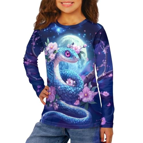 Xpyiqun T Shirts for Girls 3-16 Years Kids Athletic Long Sleeve Shirt Graphic Tee Casual Crewneck Pullover Top2