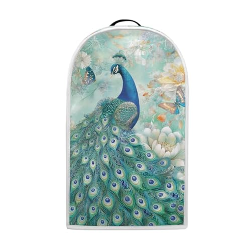 Image of Peacock Small Blender Covers for Kitchen Counter with Top Handle Portable Food Processor Dust Cover Machine Washable Blender Storage Bag