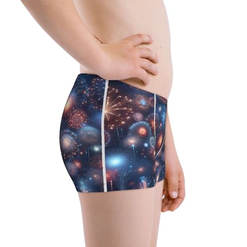 Boys' Cotton Boxer Brief Soft Underwear-Fireworks12