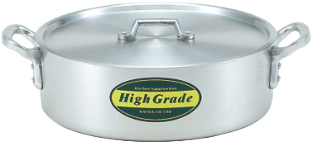 日本製 ハイグレード片手鍋 27cm アルミ両手鍋 メモリ付 マラソン限定☆ポイント2倍お取り寄せカンダ ハイグレードアルミ