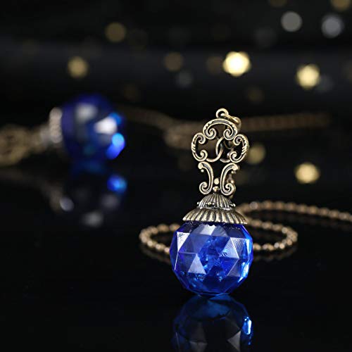 Image of Hicarer 4 Pcs ceiling fan pull chain Crystal pulls String,Blue