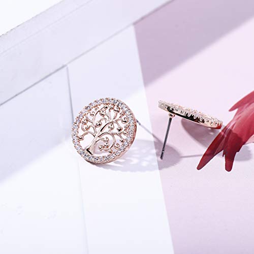 PJ-Woman's Tree of Life Orecchini rotondi con